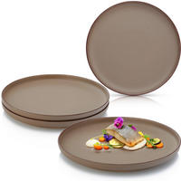 SPEISETELLER BOMBAY OAK - 4 teilig aus Steingut - Braun, Stein (27cm) - Sänger