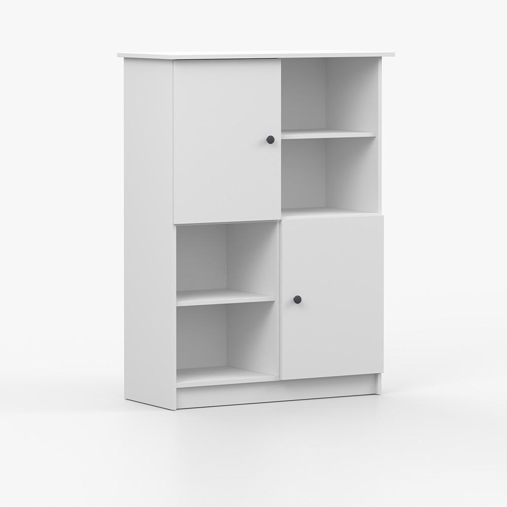 imoebel24 Regal Weiß 95x130x43 cm