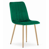 ESSZIMMERSTUHL Grüner Velours, Gepolsterte Sitzfläche, Metallfüße, Modernes Design - Grün, Textil (46/89/56cm) - Best For Home