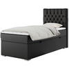 BOXBETT PERA 90/200 Schwarz Kunstleder - H3 - Rechts Seite - Schwarz, Holz/Textil (90/200cm) - MKS