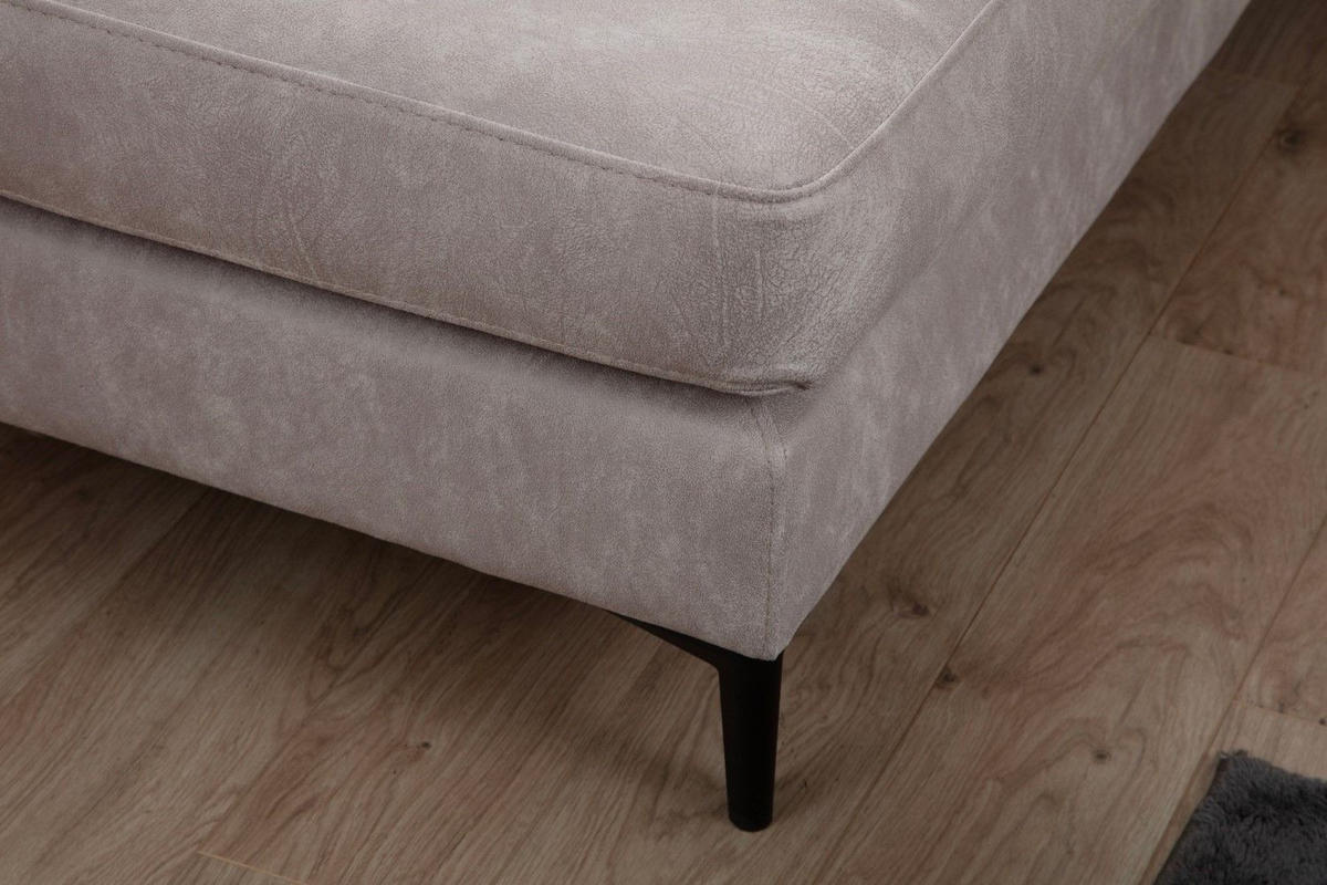 WOHNLANDSCHAFT mit großzügiger Sitzfläche für die ganze Familie - Beige/Schwarz, Holzwerkstoff/Kunststoff (200/90/314cm) - myHomelando