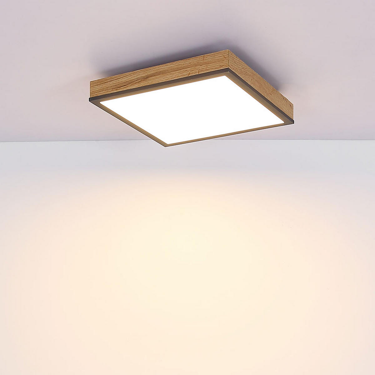 LED DECKENLEUCHTE DORO MDF Grau - Grau, Metall (45/45/6.5cm) - Globo Lighting