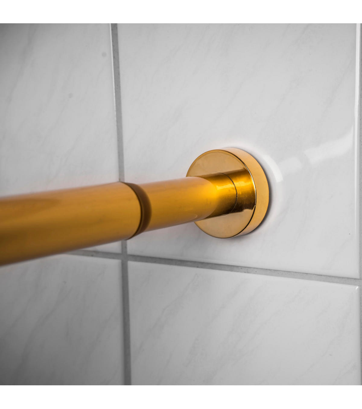 DUSCHVORHANGSTANGE Gold 90-160 cm - Goldfarben, Metall (160cm) - Sanilo