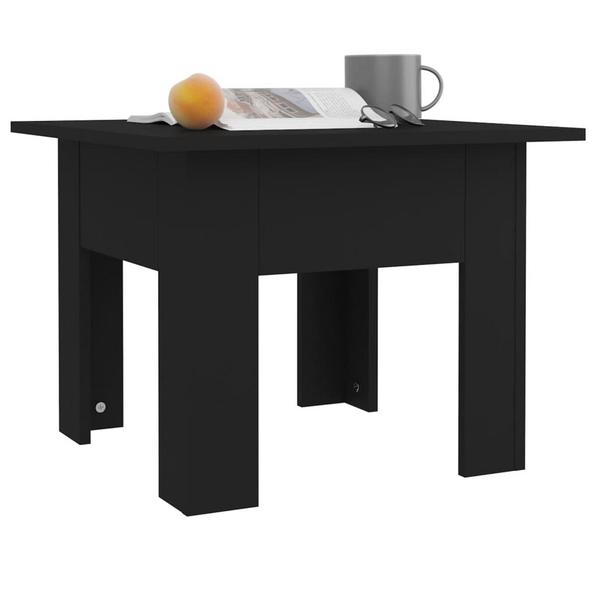 COUCHTISCH Schwarz 55x55x42 cm Holzwerkstoff - Schwarz, Holzwerkstoff (55/55/42cm) - furnicato