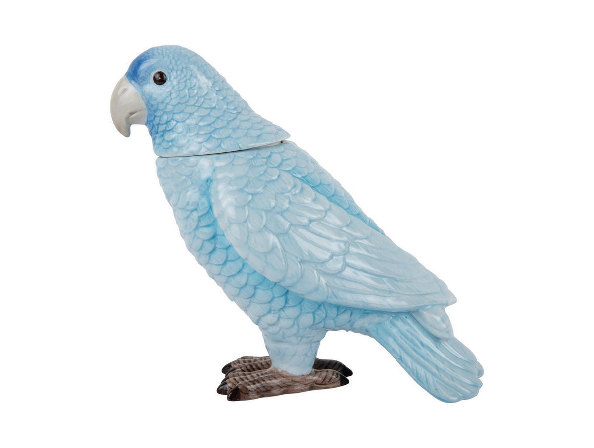 AUFBEWAHRUNGSBOX Bird 22/11/20 cm - Blau, Keramik (11/20/22cm) - Present Time