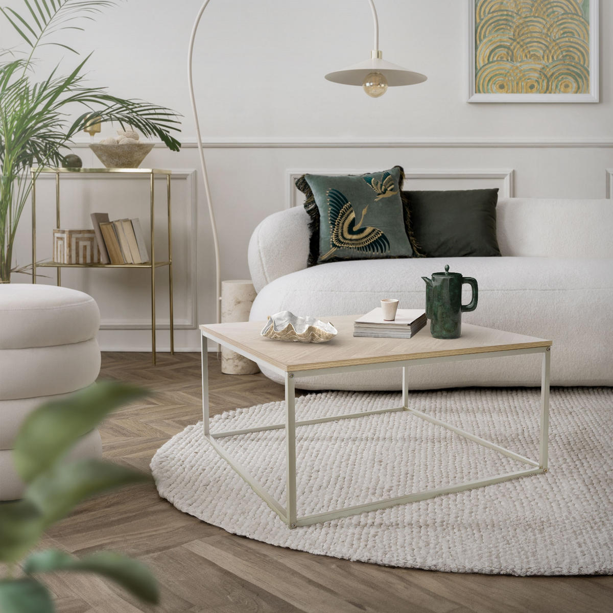 COUCHTISCH - Braun, Metall (80/80/40cm) - ML-DESIGN