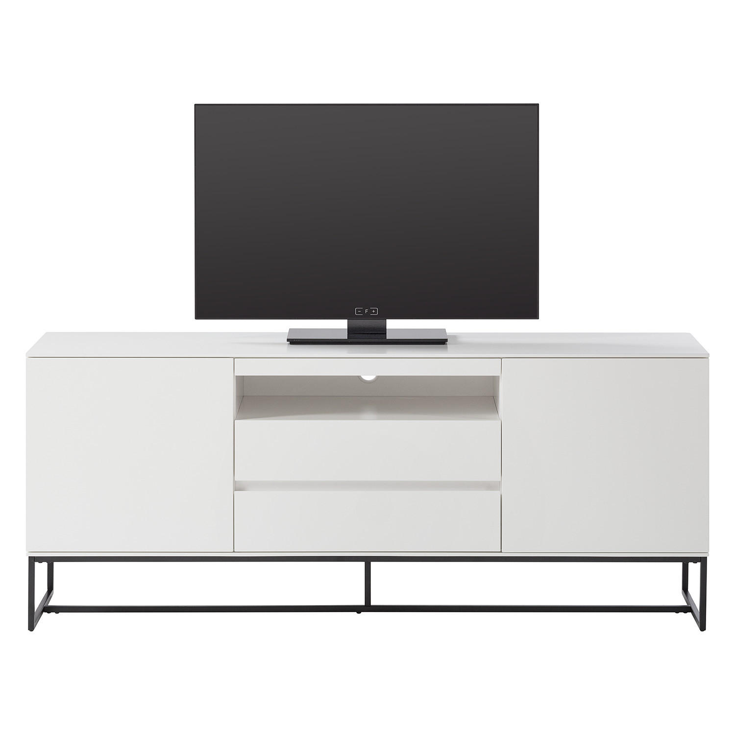 TV-LOWBOARD - Schwarz/Weiß, Holzwerkstoff (165/67/40cm) - home24