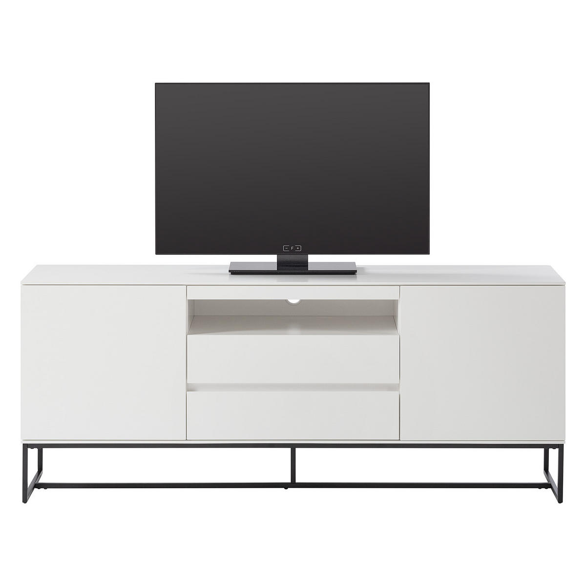 TV-LOWBOARD - Schwarz/Weiß, Holzwerkstoff (165/67/40cm) - home24