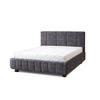 POLSTERBETT Reta 180x200 in Plüsch Ash Warm Gray - Blaugrau, Holz - Letti Moderni