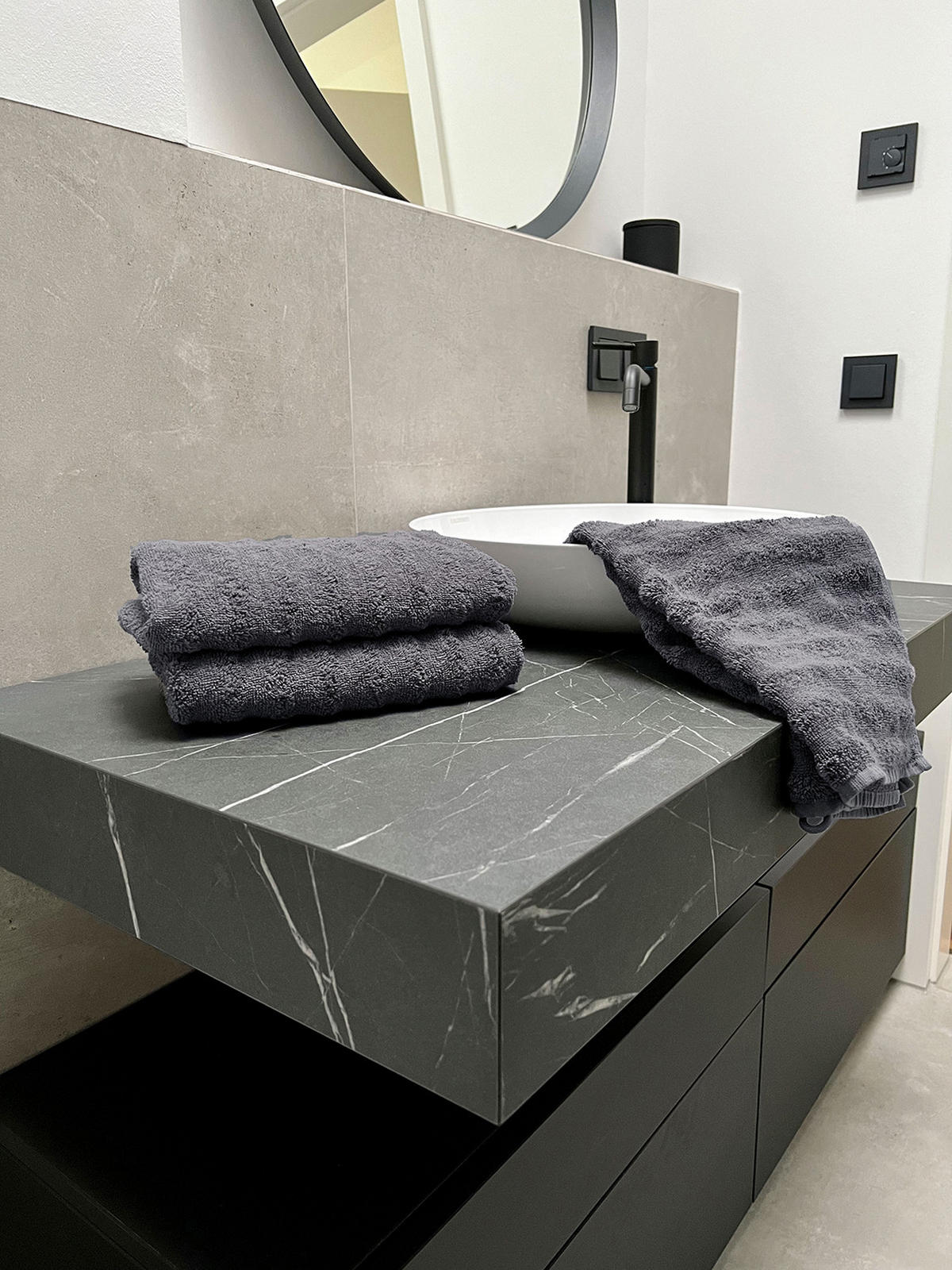 HANDTÜCHER, 4er-Set, 50x100 cm, 100% Baumwolle, Grau - Graphitfarben, Textil (50/100cm) - Zollner