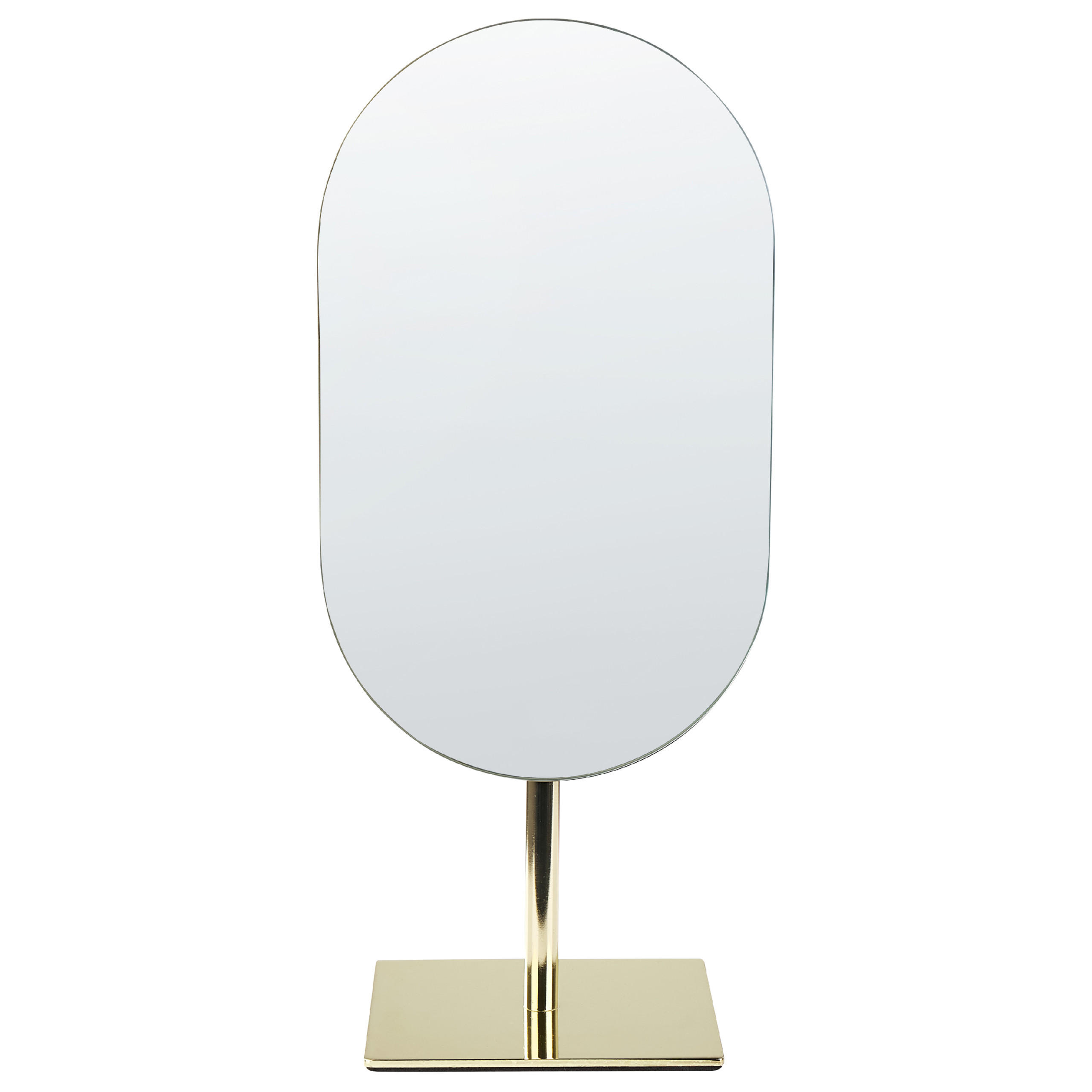 KOSMETIKSPIEGEL 16/37cmGoldCANTAL Cantal - Goldfarben, Metall (16/37/13cm) - Beliani