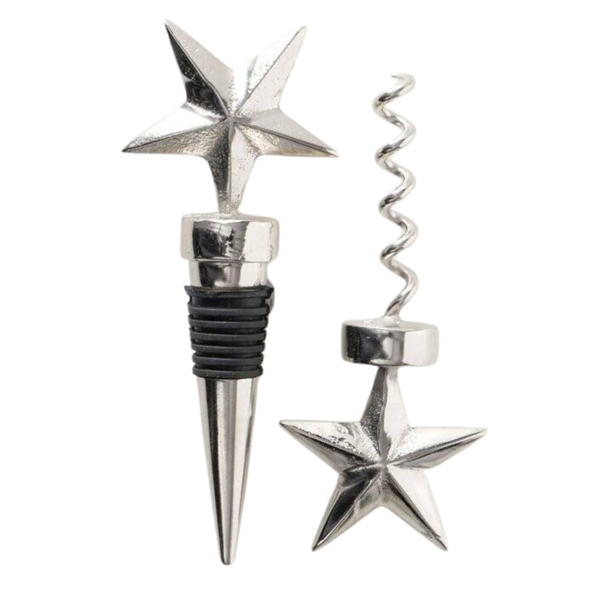 WEINACCESSOIRES Sterni 2er-Set - Silberfarben, Metall (2.5/12.5/50cm) - Boltze Home