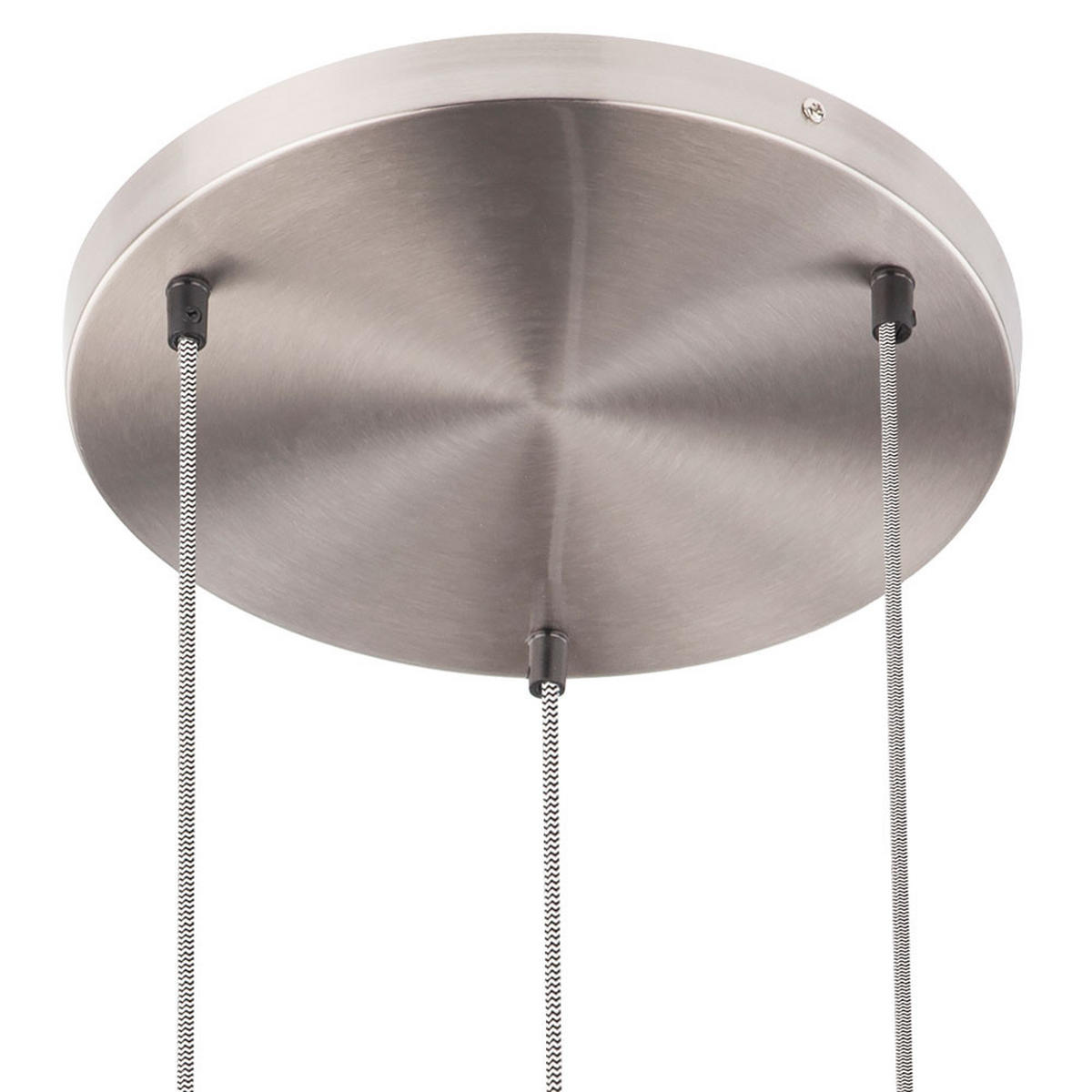 HÄNGELEUCHTE Metall Rauchglas Silber 3-flammig - Silberfarben, Glas (30/30/150cm) - Globo Lighting
