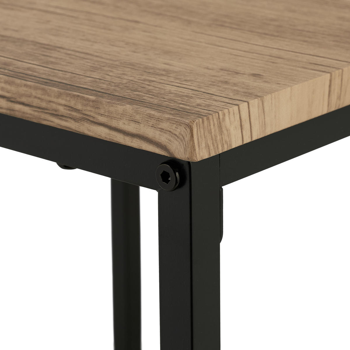 3XBEISTELLTISCH - Graubraun, Holzwerkstoff/Kunststoff (46/46/76cm) - Relaxdays