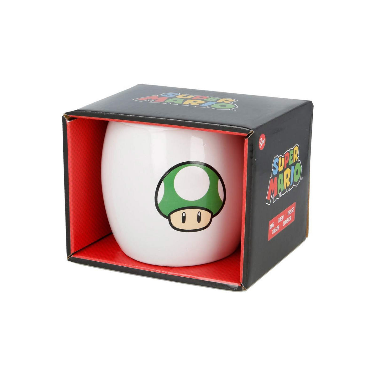 KINDERBECHER PILZ Super Mario weiß 380 ml - Weiß, Keramik (0.001L)
