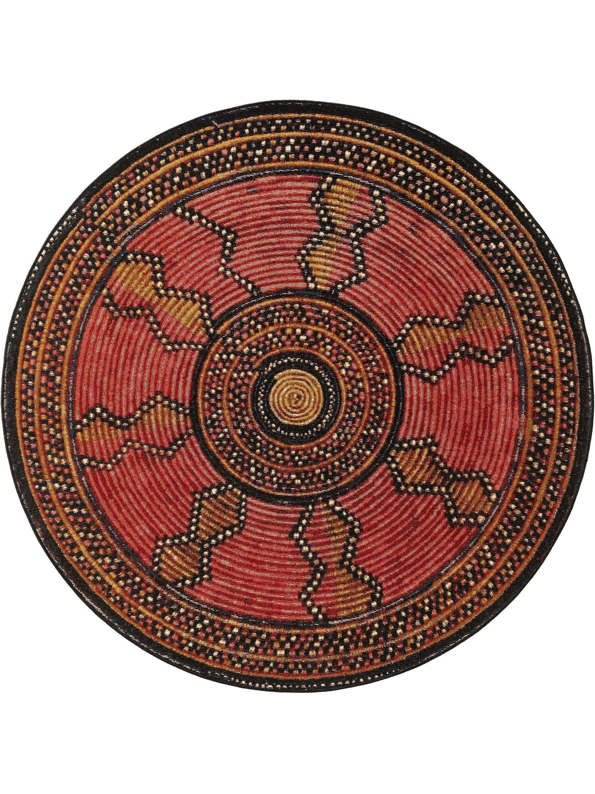 OUTDOORTEPPICH rund Artis Rot ø 160 cm rund - Rot, Textil (160/160cm) - benuta Nest