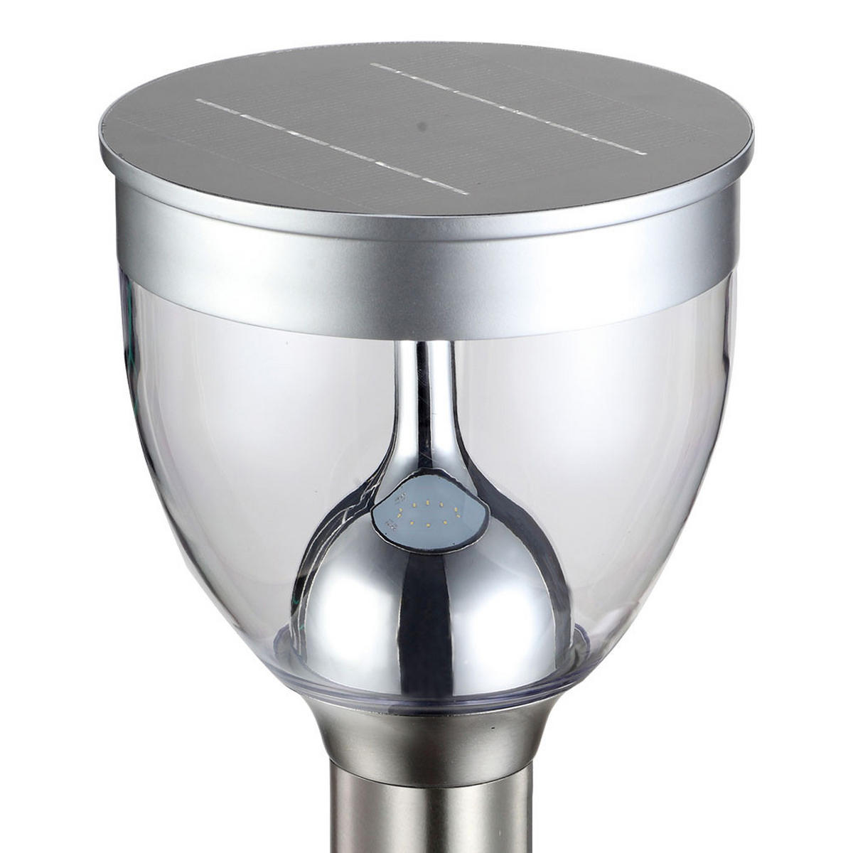 LED AUSSENLEUCHTE Edelstahl Silber - Silberfarben, Kunststoff/Metall (15/15/95cm) - Globo Lighting