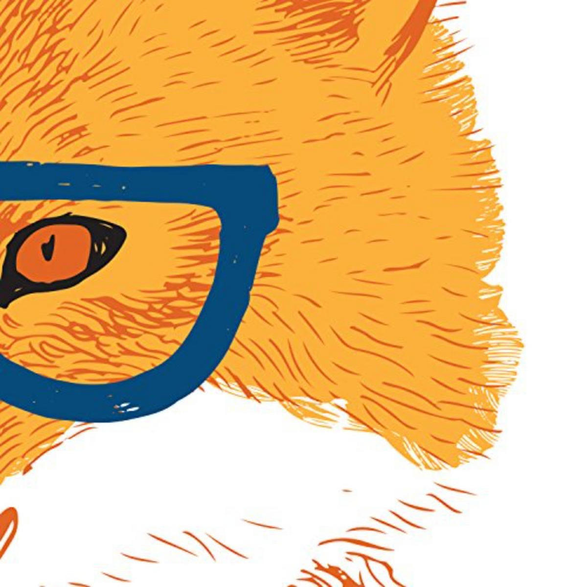 POSTER Set mit 4 „Hipster Animals“ A4 Schwarzer Rahmen - Schwarz, Papier (29.7/3cm) - Nacnic