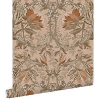 TAPETE Blumenmuster im Jugendstil 53 cm x 10.05 m - Terracotta, Papier (53/1000cm) - ESTAhome