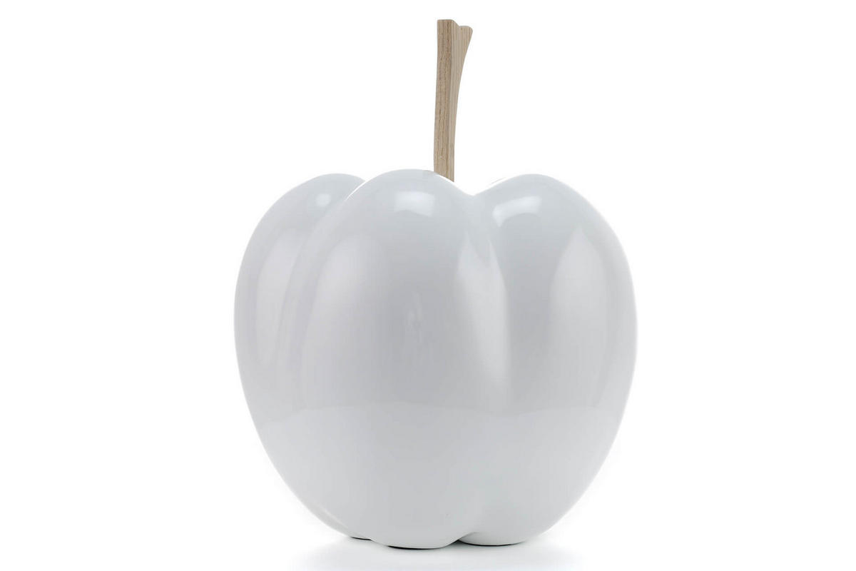 SKULPTUR Weiß 30/24 cm - Weiß, Stein (2.85/24/24cm) - KUNSTLOFT