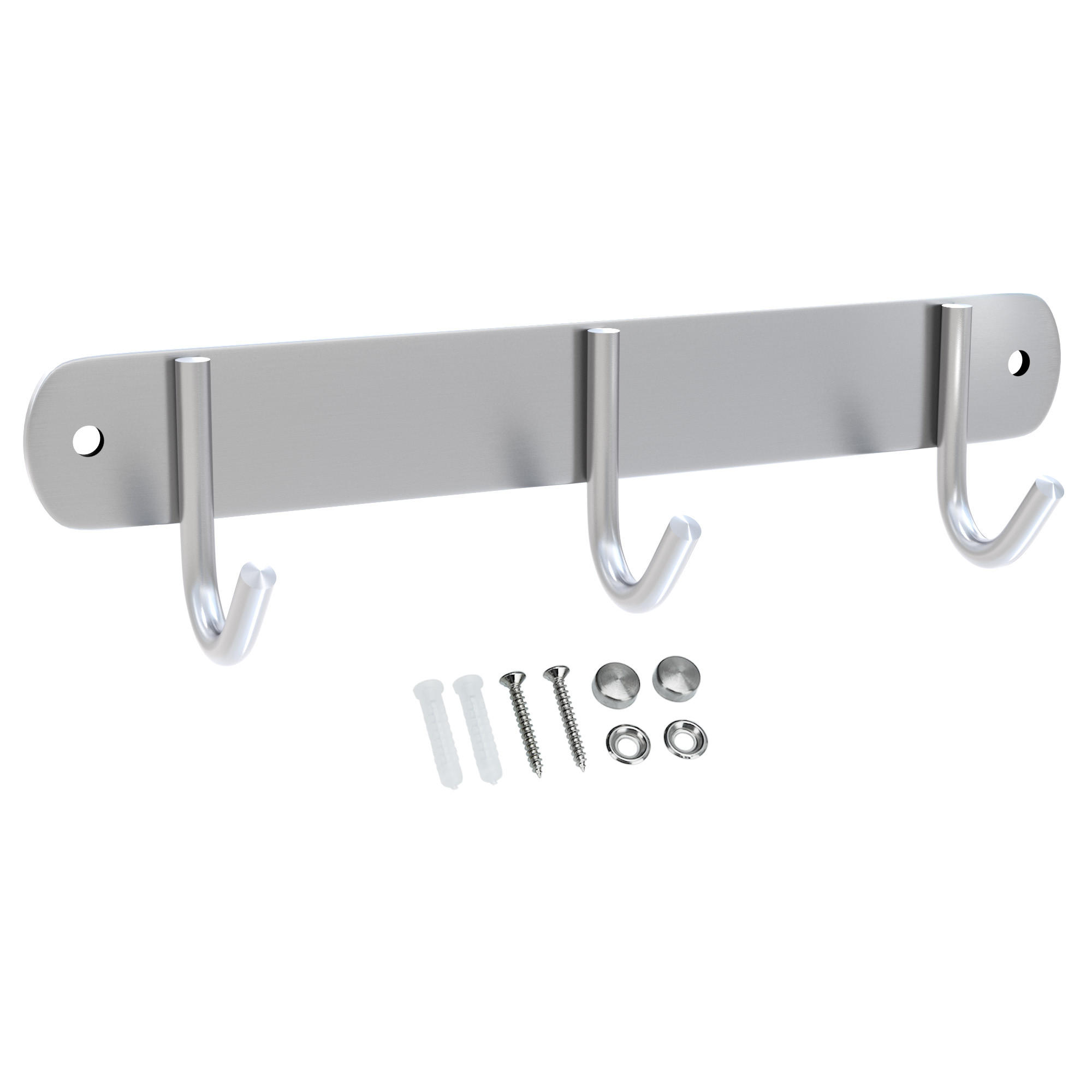 GARDEROBENLEISTE 22/5/5 cm - Silberfarben, Metall (5/5/22cm) - Intirilife