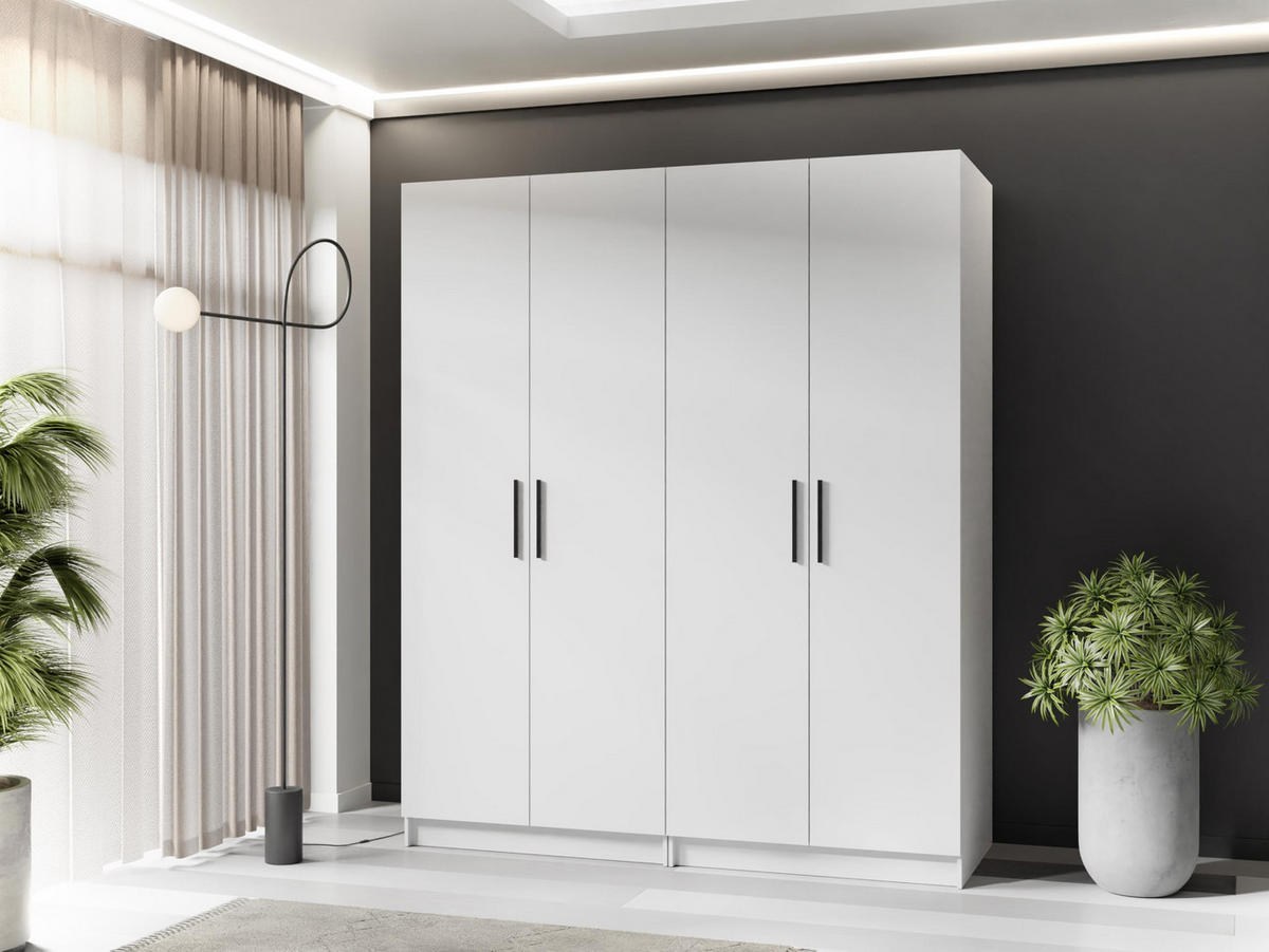 ŠATNÍ SKŘÍŇ GOLD Bílá - bílá, kompozitní dřevo (78/205/52.5cm) - Kier Furniture