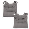 STUHLKISSEN Fino mit Schleifenband 2er Set grau - Grau, Textil (46/42/7cm) - Magma Heimtexx