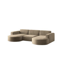 WOHNLANDSCHAFT Palma In Noel - Braun, Holzwerkstoff/Textil (299/78/165cm) - Fun Möbel