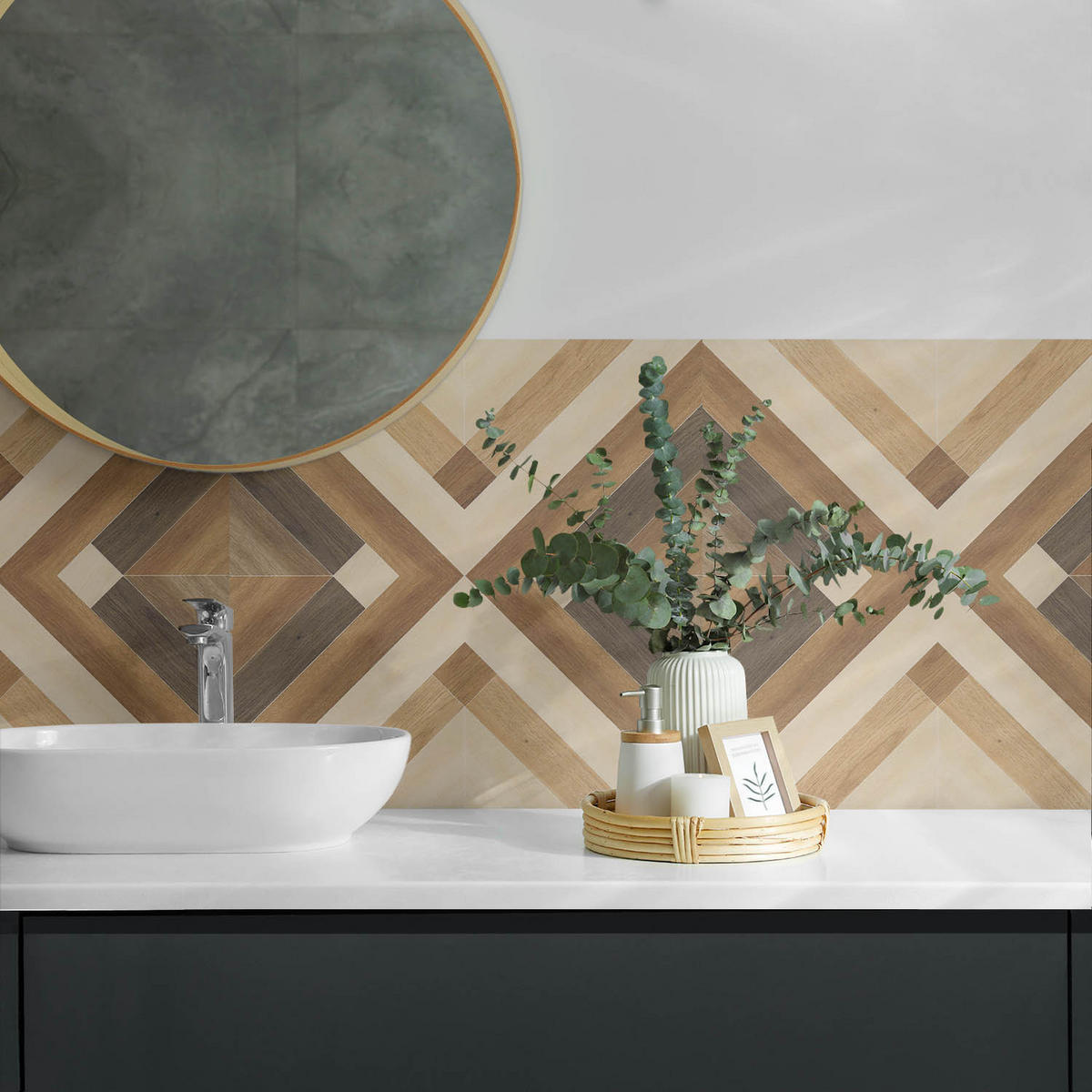 WANDPANEEL 100x50 cm selbstklebend Axenta - Braun, Kunststoff (50/1.6/100cm) - Wallfluent