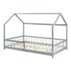 HAUSBETT Hesel - Grau, Holz (120/200cm) - [en.casa]