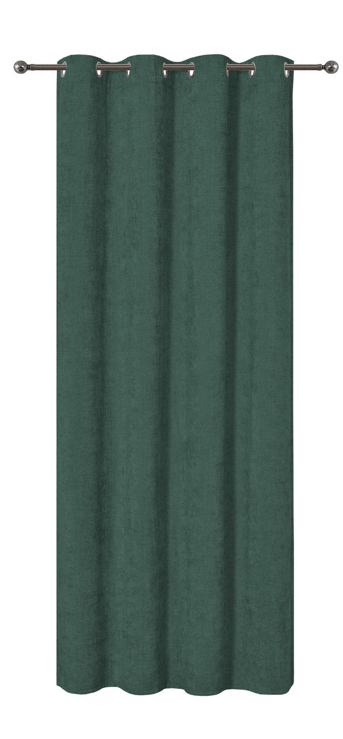 VORHANG Leila - Dunkelgrün, Textil (140/1/250cm) - home&you