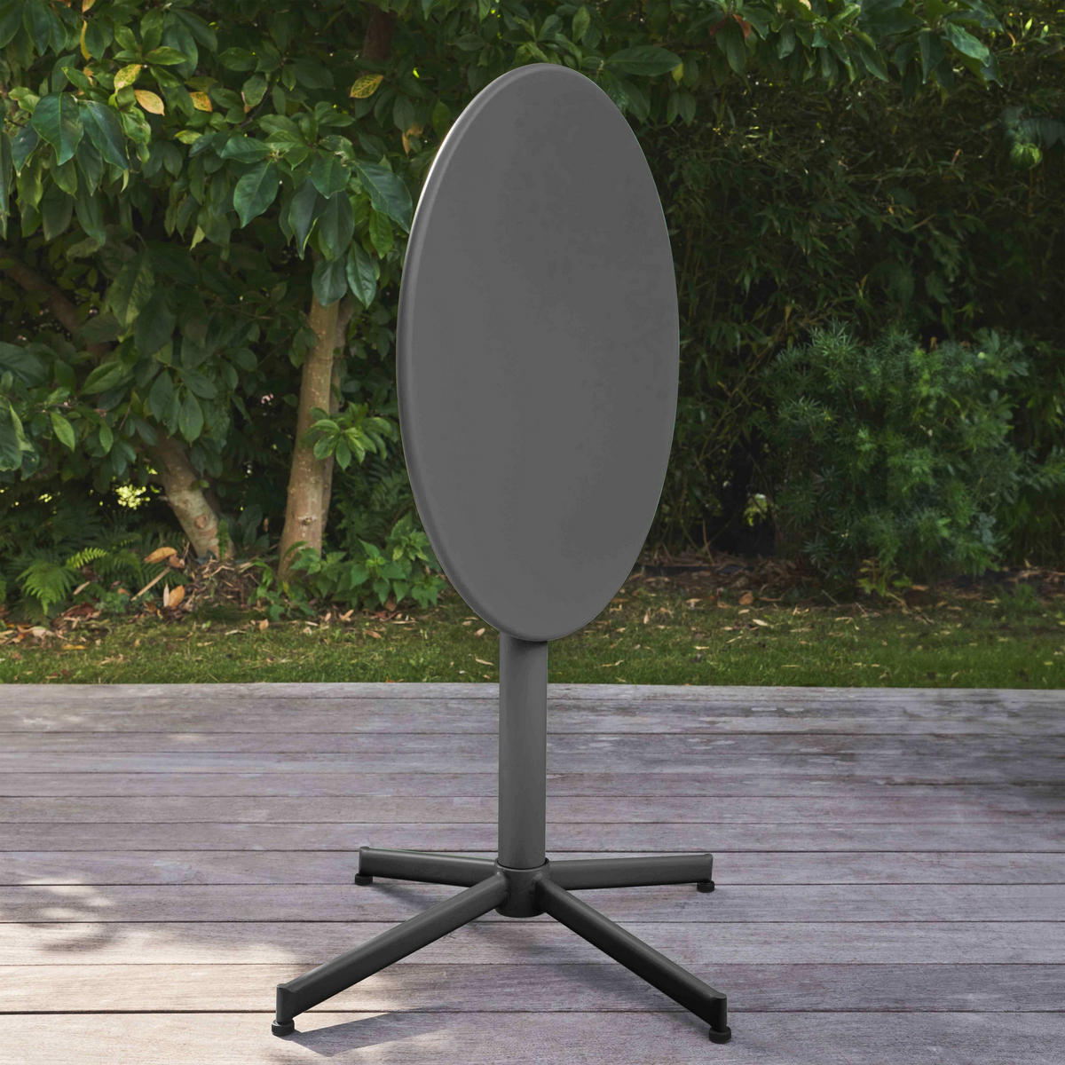 GARTENTISCH , klappbar, Grau - Grau, Metall (90/50/72cm) - Oviala