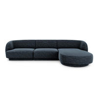 ECKSOFA rechts Miley aus Chenille-Stoff königsblau 4 Sitzplätze - Blau, Textil (156/255cm) - Micadoni