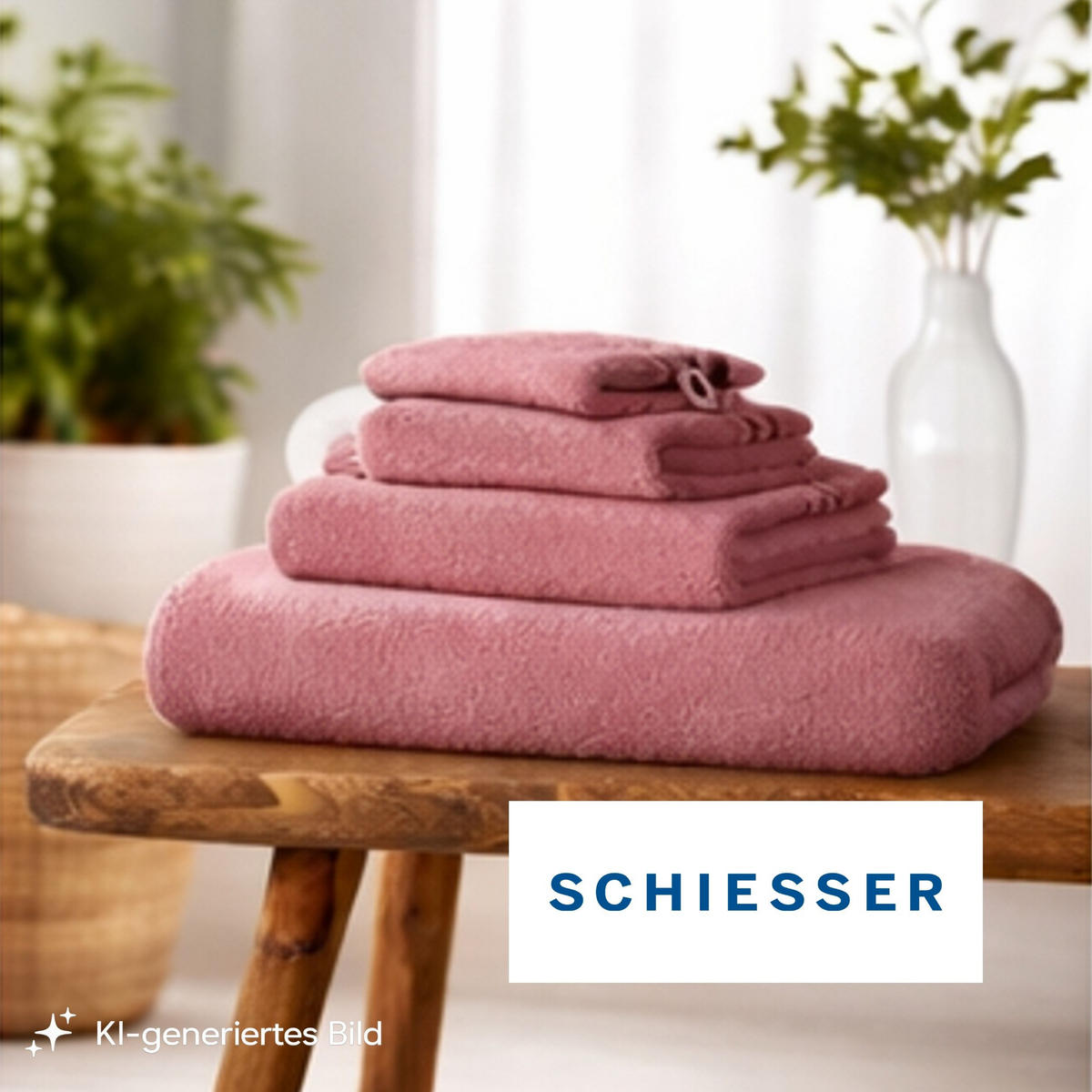WASCHHANDSCHUHSET Skyline Color - 5-teilig - 16x22 cm - Altrosa - Altrosa, Textil (16/22cm) - SCHIESSER