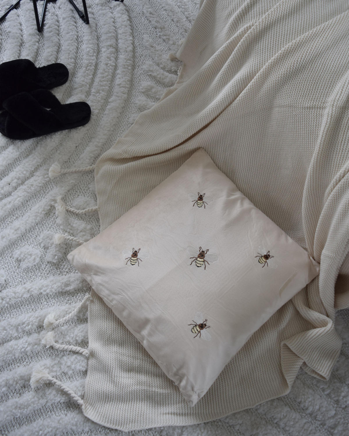 DEKOKISSEN 2er-Set Beige 45/45 cm Talinum - Beige, Textil (45/45cm) - Beliani