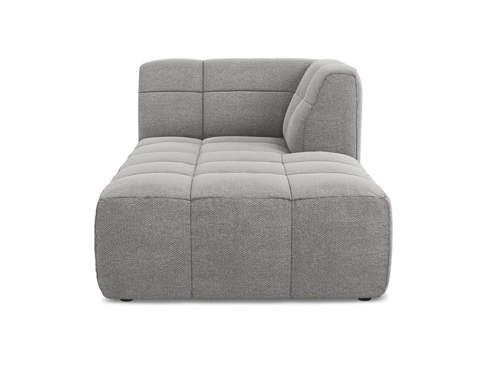 SOFAELEMENT Rechts Bouclé Stoff Grau - Hellgrau/Schwarz, Holzwerkstoff/Kunststoff (101/77/175cm) - Makamii