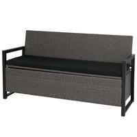 SITZBANK Grau, Schwarz - Schwarz/Grau, Kunststoff (164/87/57cm) - MCW