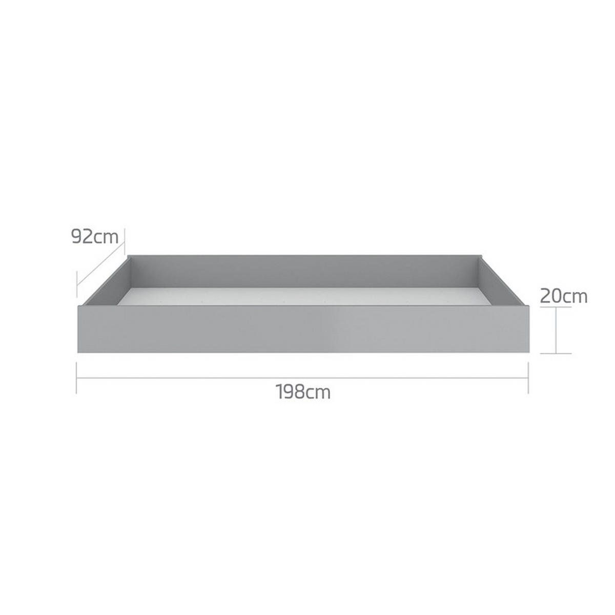 BETT 90/200 Grau - Grau, Holzwerkstoff (90/200cm) - Petits-meubles