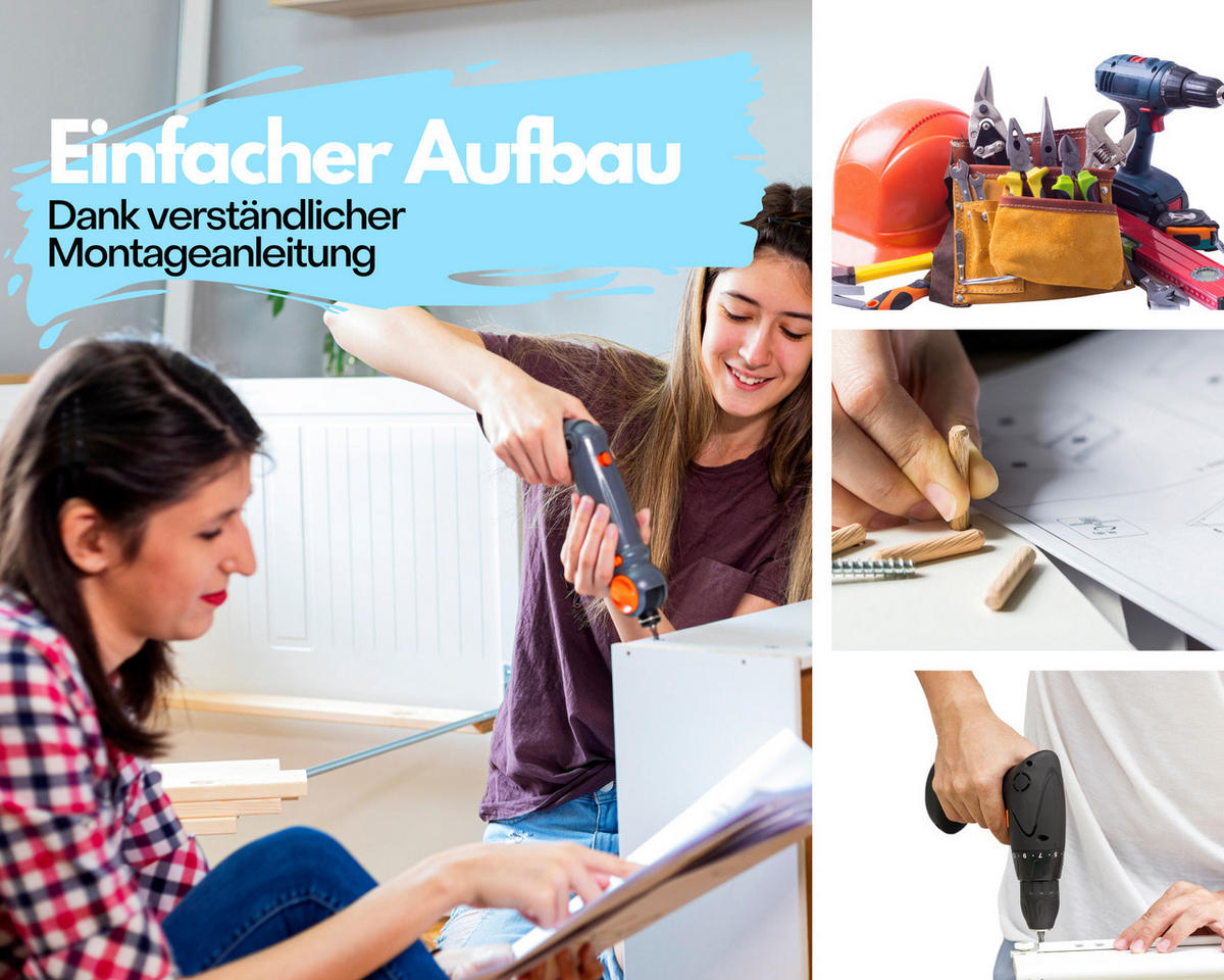 COUCHTISCH LIAM 110/34/60 cm mit Schublade und drehbarer Oberplatte - Weiß, Holzwerkstoff/Kunststoff (60/110/40cm) - Aileenstore