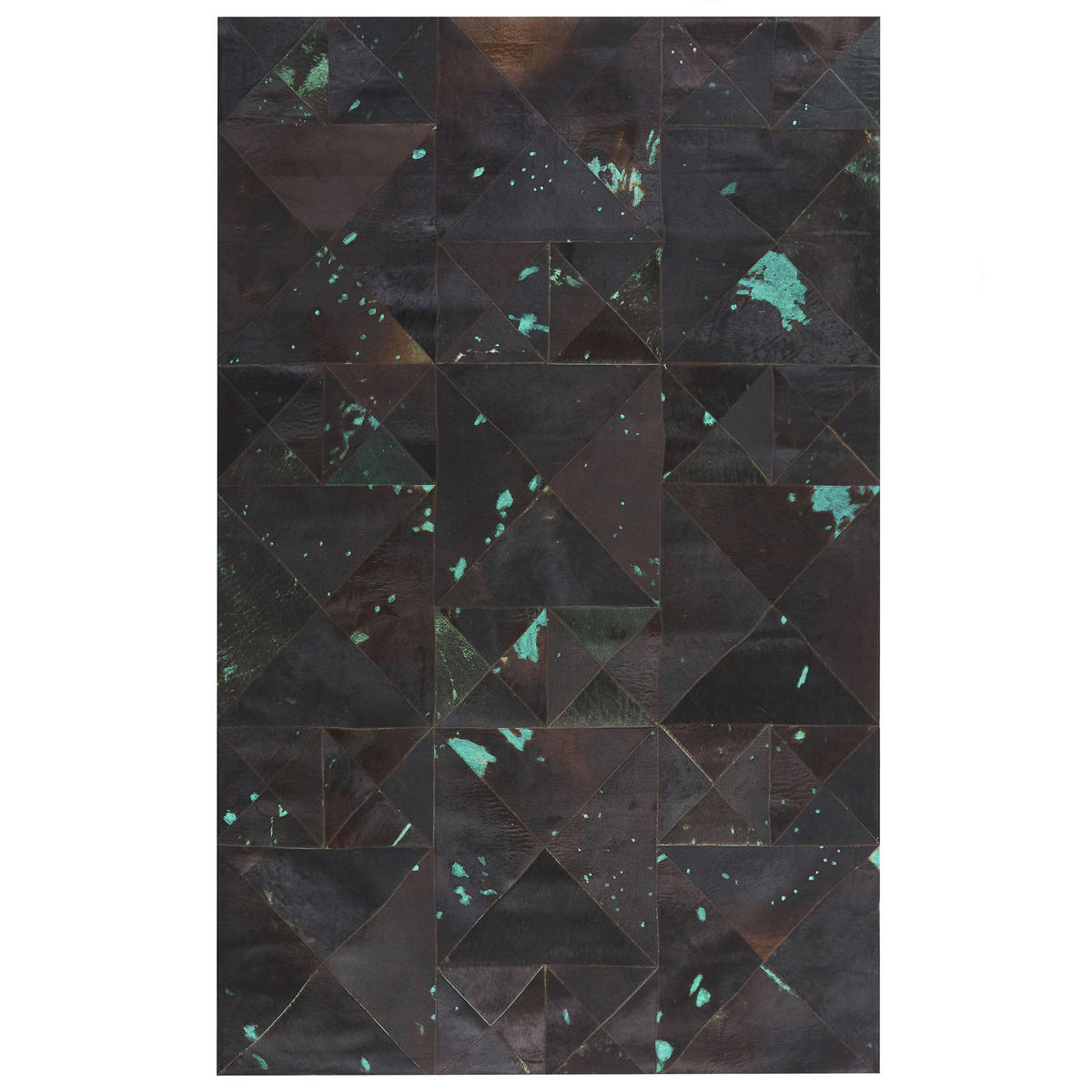 KURZFLOR-TEPPICH Atalan 200/140 cm - Blau, Fell (140/200cm) - Beliani