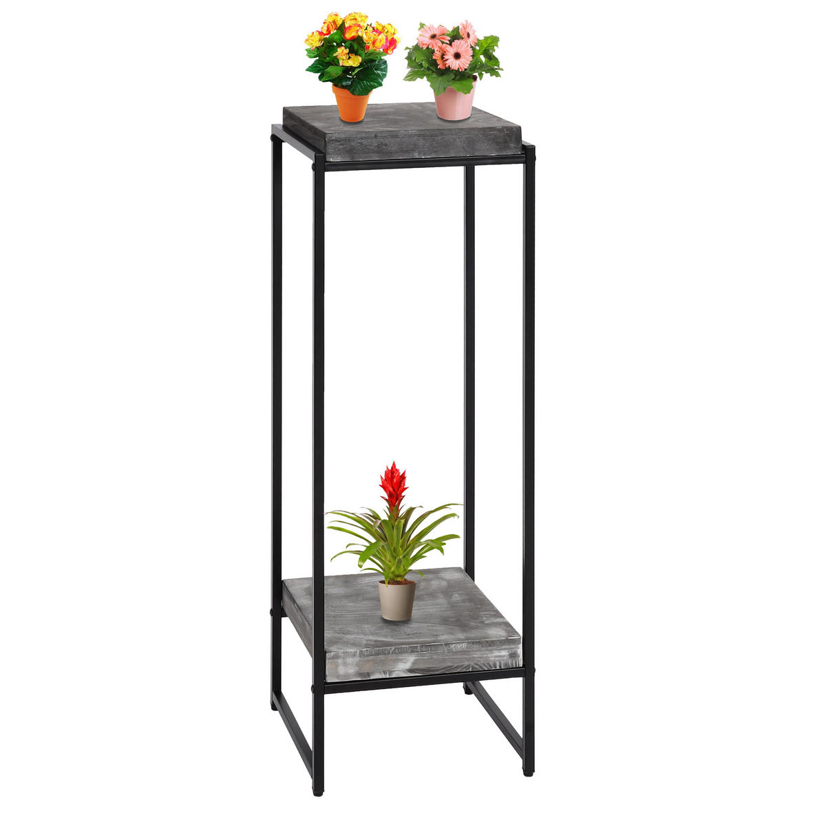 BLUMENTISCH quadratisch Grau - Grau, Holzwerkstoff (32/30/101cm) - MCW