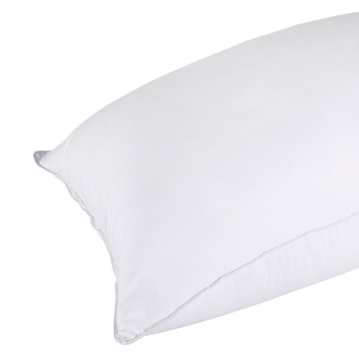 KOPFKISSEN extra prall, Super-Mikrofaser antibakteriell 48/74 cm - Weiß, Textil (48/74cm) - Homescapes