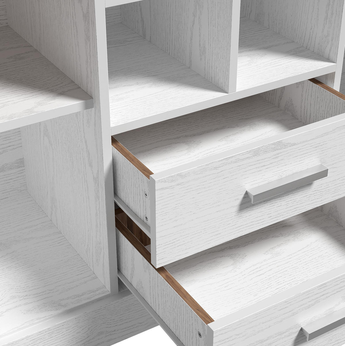 SIDEBOARD 140/40/79.5 cm Weiß/Braun aus Spanplatte mit Soft-Close-Scharnieren - Braun, Holzwerkstoff (40/79.5/140cm) - OKMYHOME