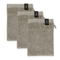 WASCHHANDSCHUH BAUMWOLLE SENSE 3ER SET - Sandfarben, Textil (16/21cm) - Schöner Wohnen