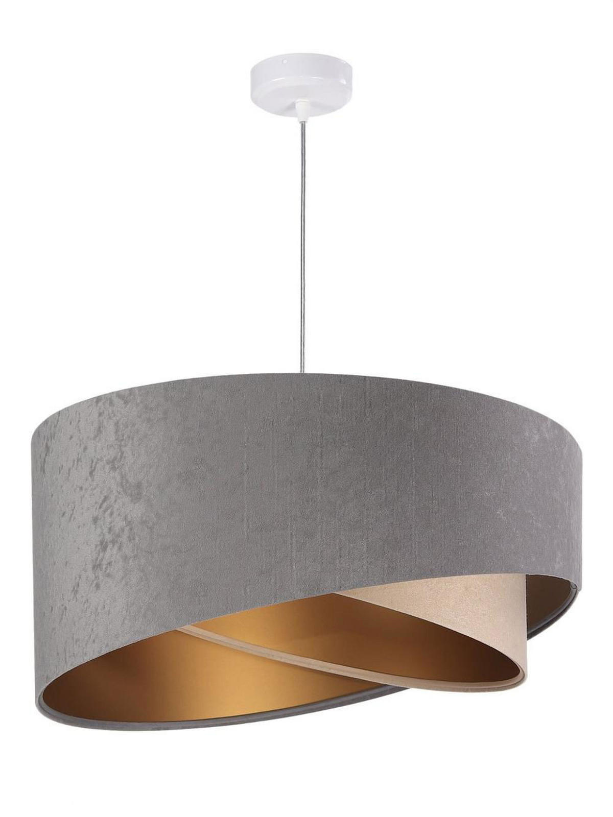 HÄNGELEUCHTE Grau 50/23 cm - Goldfarben, Kunststoff (50/1/23cm) - ONZENO