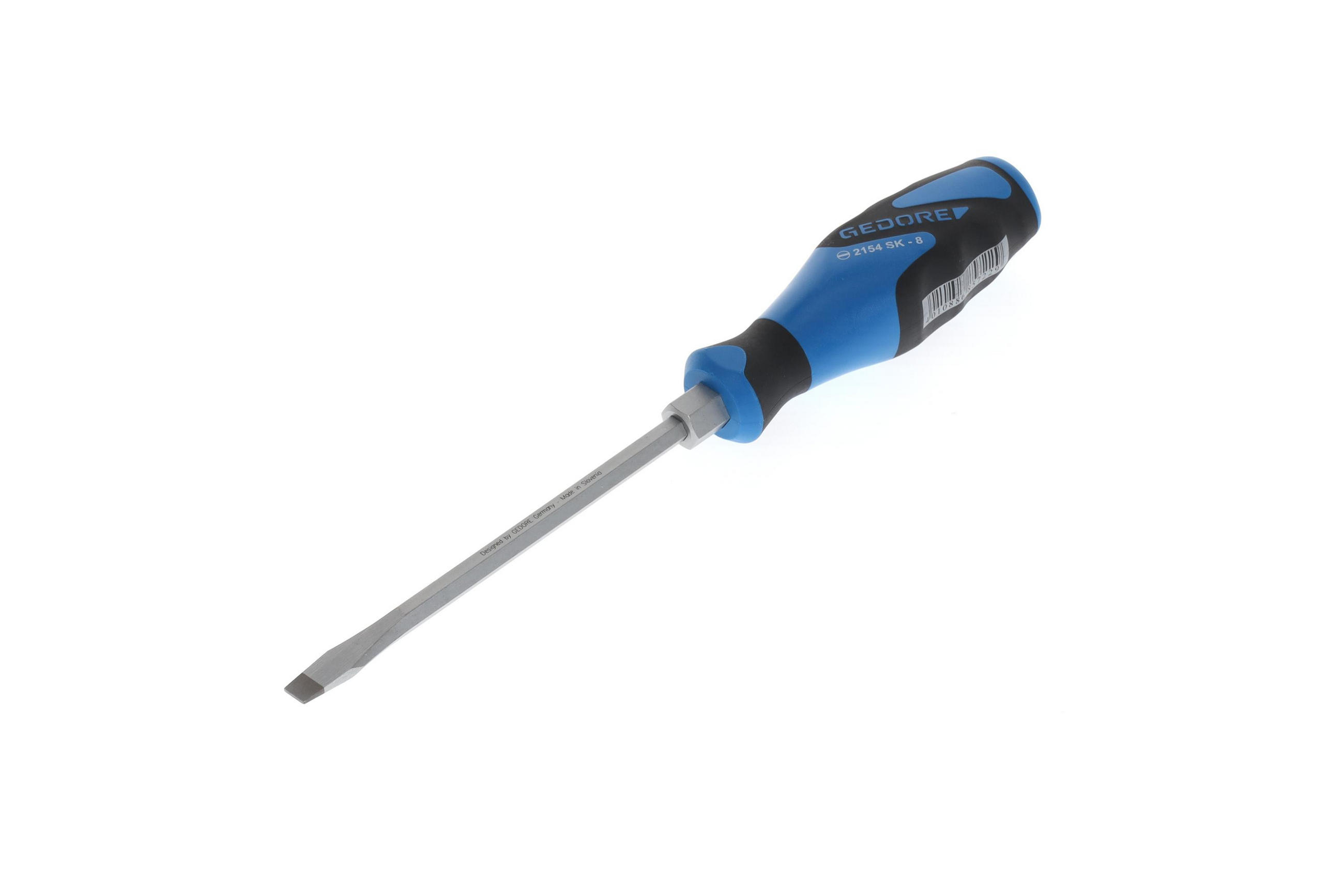 2154SK 8 3K-SCHRAUBENDREHER MIT SCHLAGKAPPE SCHLITZ 8 MM - Multicolor, Kunststoff/Metall (4/27cm) - Gedore
