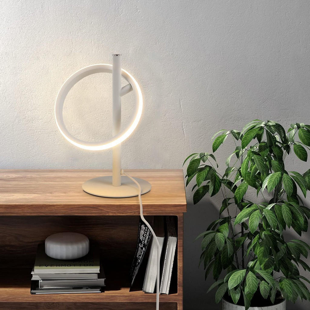 Thumbnail - Nettlife Led-Tischleuchte, Weiß, Metall, 12.5x23x12.5 cm, Lampen & Leuchten, Innenbeleuchtung, Tischlampen, Tischlampen