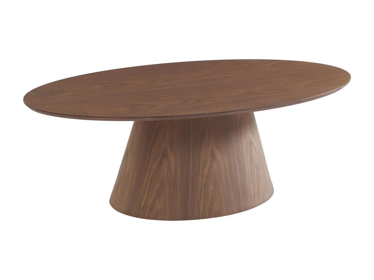 COUCHTISCH - MDF Nussbaum - Holzfarben dunkel - ANTELADA - Dunkelbraun, Holz (120/60/40cm) - Vente-Unique