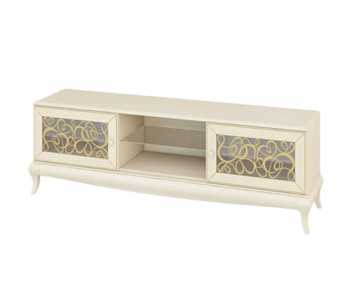 Feldmann-Wohnen Lowboard Creme, Gold 181x59x45 cm