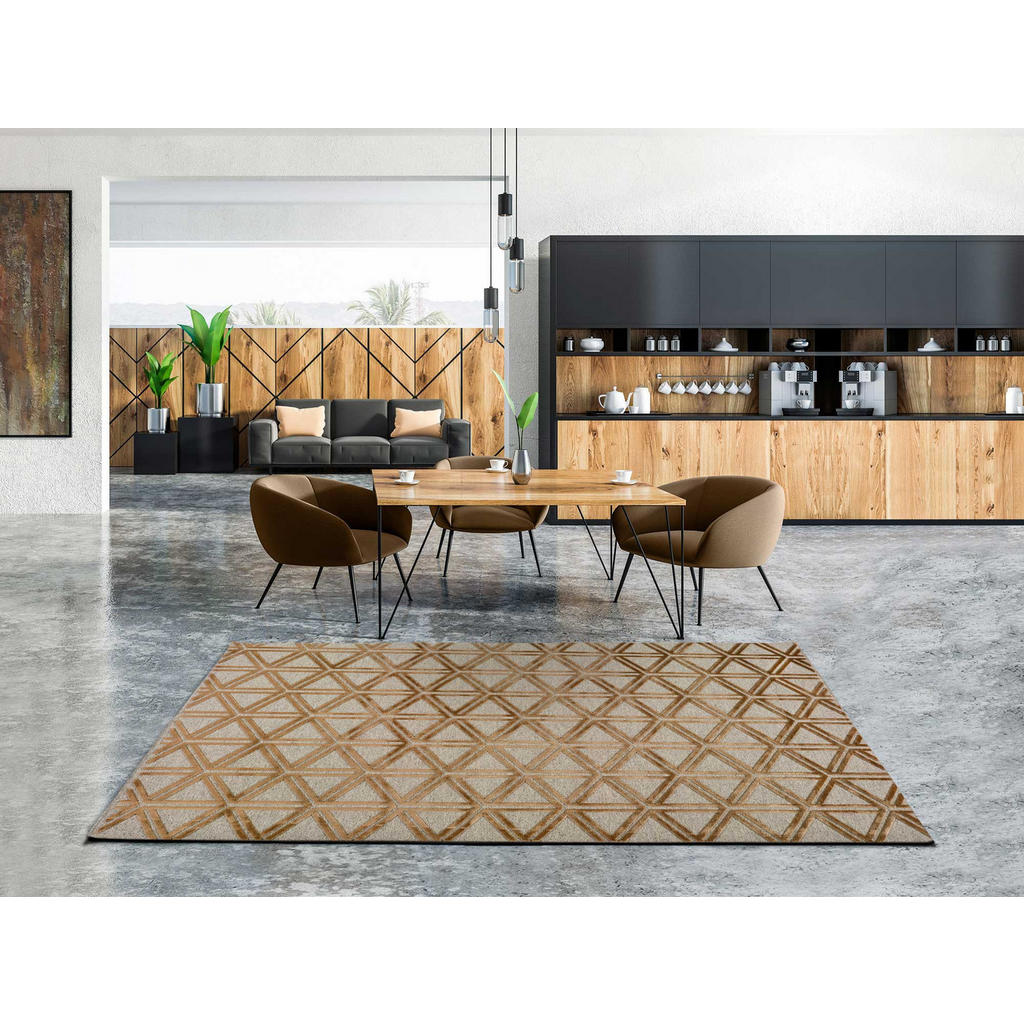 Thumbnail - Atticgo Webteppich, Rost, Textil, Grafikmuster, Rechteckig, 120x170 cm, Oeko-Tex® Standard 100, antistatisch, für Fußbod...